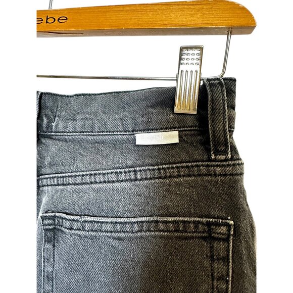 Boyish “Mikey” High-Rise Wide-Leg Jeans • Raw Hem Black Wash • Size 26 - Picture 7 of 13